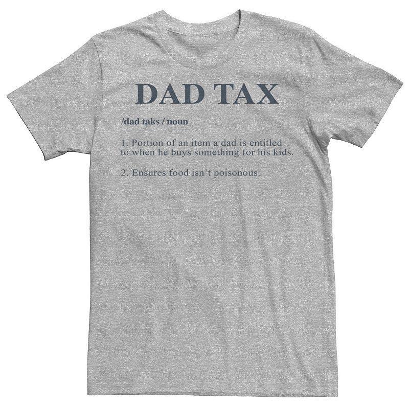 Big & Tall Dad Tax Definition Graphic Tee, Mens Athletic Grey Product Image