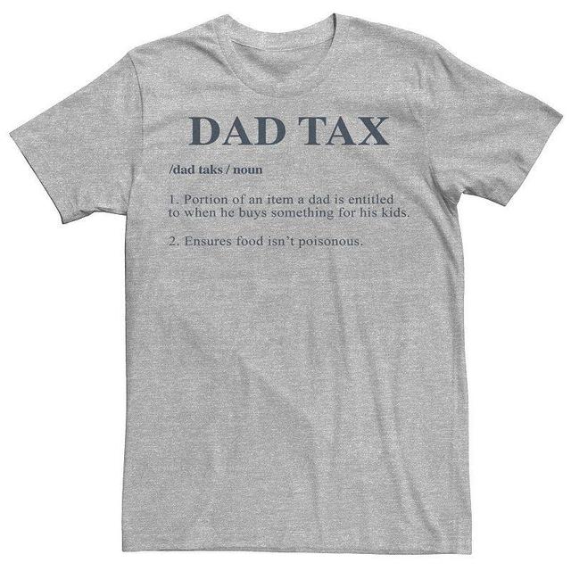 Big & Tall Dad Tax Definition Graphic Tee, Mens Athletic Grey Product Image