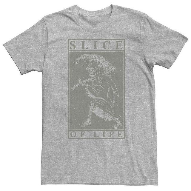 Big & Tall Grim Reaper Slice Of Life Tarot Card Tee, Mens Athletic Grey Product Image