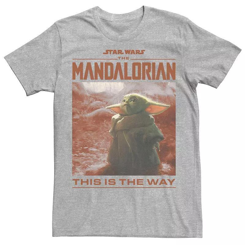 Big & Tall Star Wars: The Mandalorian The Child This Is The Way Poster Tee, Mens Athletic Grey Product Image