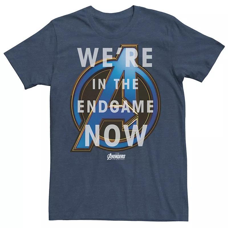 Mens Marvel Avengers Endgame Game Closing Tee Navy Grey Product Image