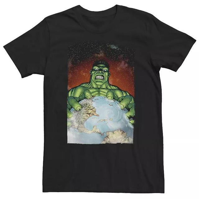 Big & Tall Marvel Hulk Planet Destroyer Earth Grabbing Tee, Mens Product Image