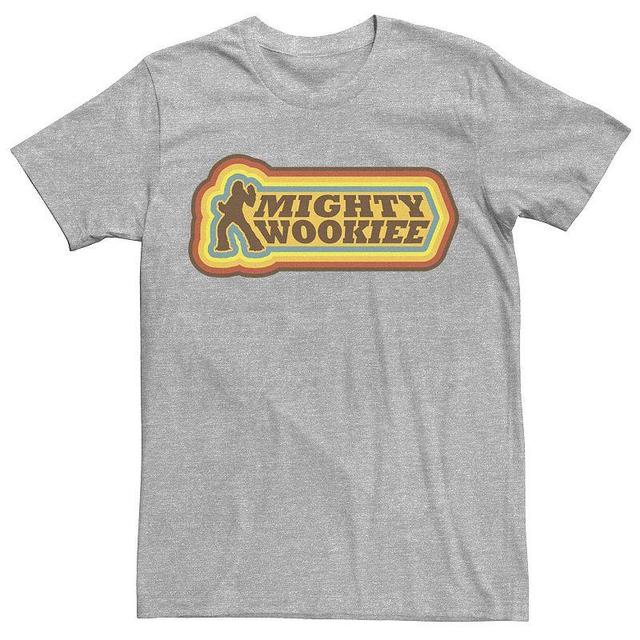 Mens Star Wars Retro Mighty Wookiee Tee Athletic Grey Product Image