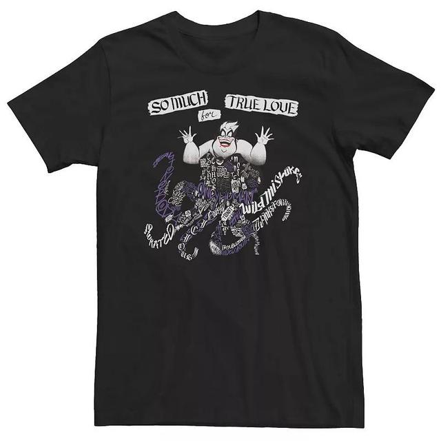 Big & Tall Disney Villains Ursula So Much For True Love Text Fill Tee, Mens Product Image