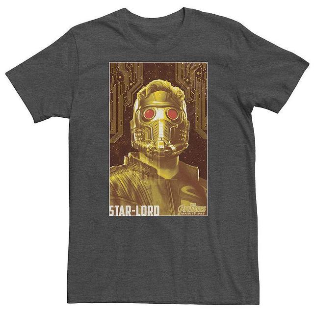 Mens Marvel Avengers Infinity War Star Lord Frame Graphic Tee Grey Heather Product Image