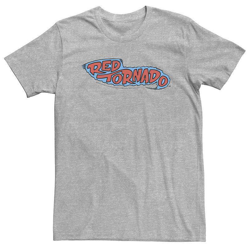 Big & Tall DC Comics Red Tornado Text Logo Poster Tee, Mens Athletic Grey Product Image