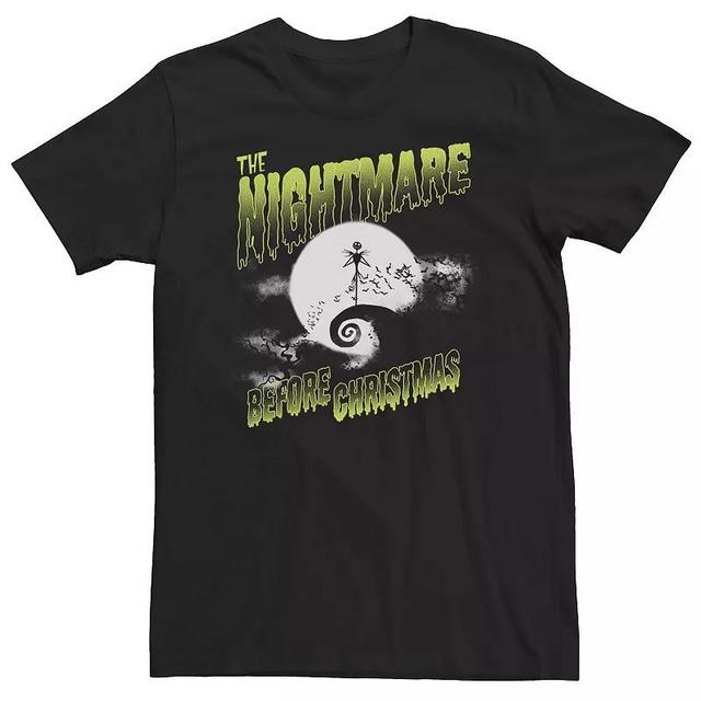 Big & Tall Disney The Nightmare Before Christmas Jack Skellington Moon Silhouette Tee, Mens Product Image