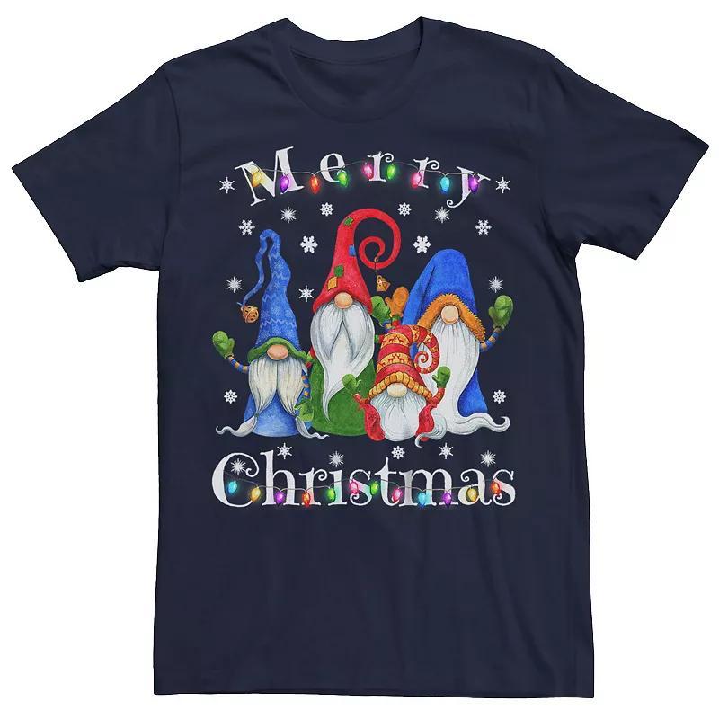 Mens Christmas Merry Gnomes Pajamas Graphic Tee Product Image