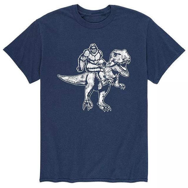 Mens Bigfoot Riding T-Rex Tee Product Image