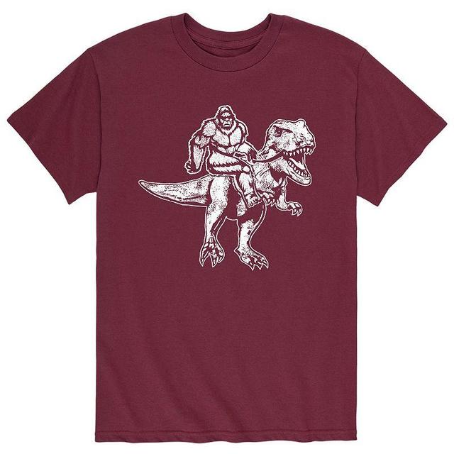 Mens Bigfoot Riding T-Rex Tee Product Image