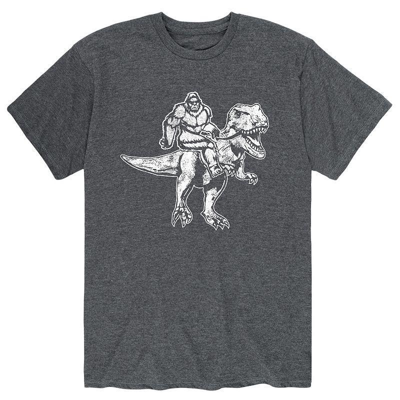 Mens Bigfoot Riding T-Rex Tee Product Image