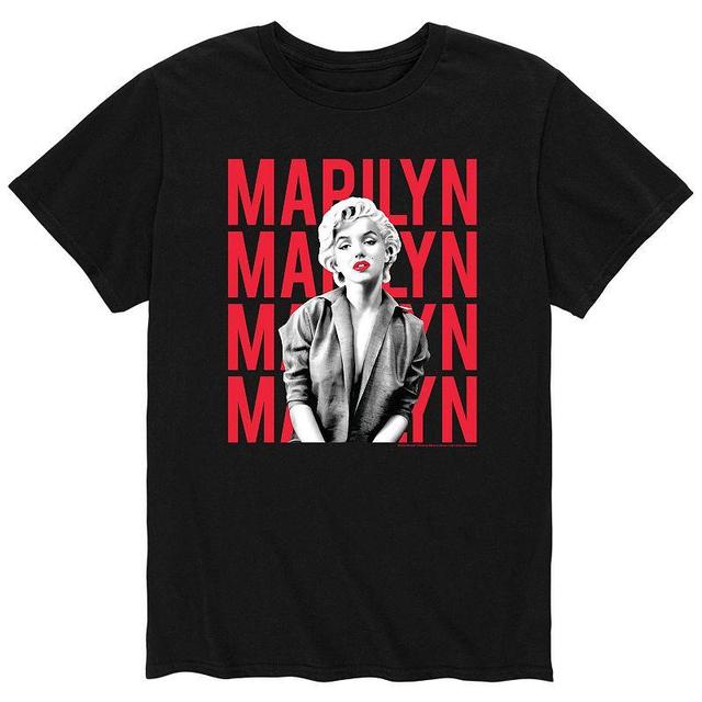 Mens Marilyn Monroe Name Stacked Tee Product Image