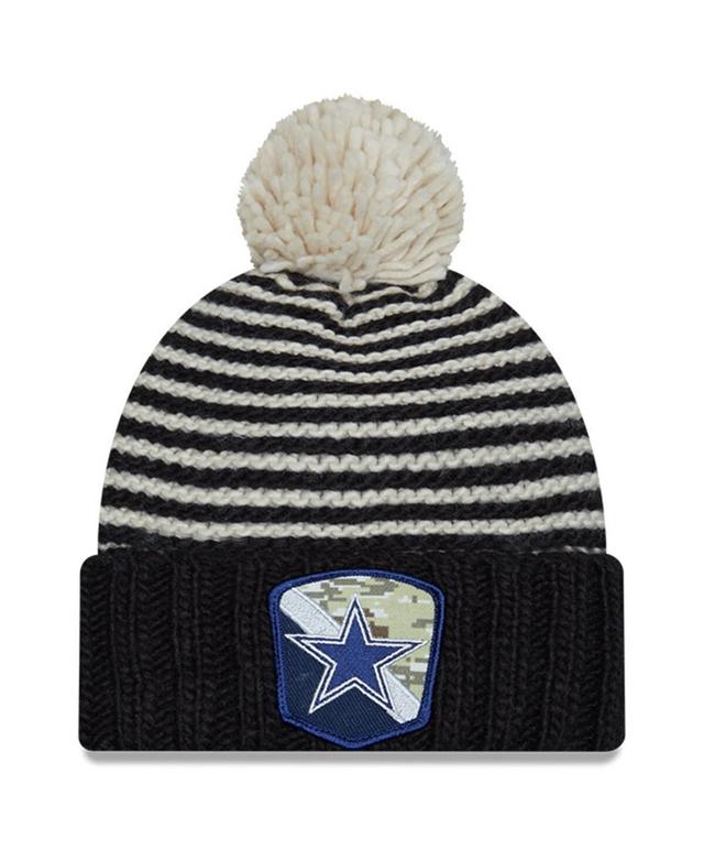 Womens New Era Dallas Cowboys 2023 Salute To Service Cuffed Pom Knit Hat Product Image