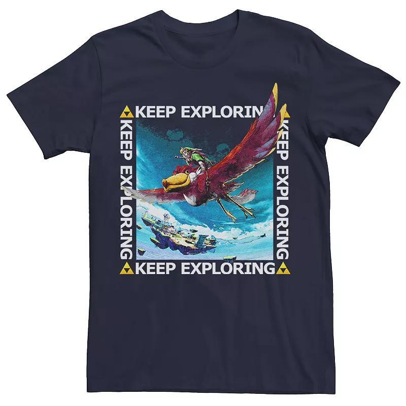 Mens Nintendo Legend of Zelda Keep Exploring Tee Blue Product Image