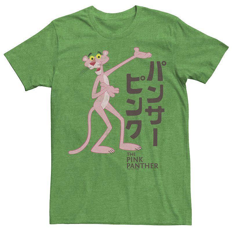 Mens Pink Panther Kanji Portrait Logo Graphic Tee Grey Product Image