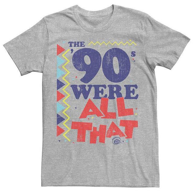 Mens Nickelodeon All That The Nineties Were Retro Poster Graphic Tee Athletic Grey Product Image