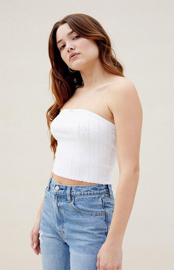 Beverly and Beck Women's Quinn Pointelle Tube Top Product Image