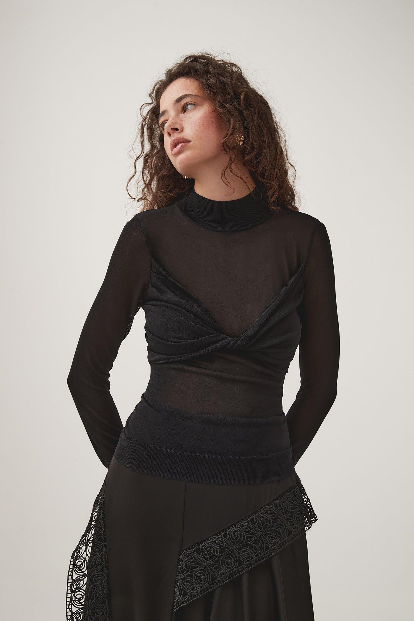 Alchemy Twist Crop Knit Top Product Image