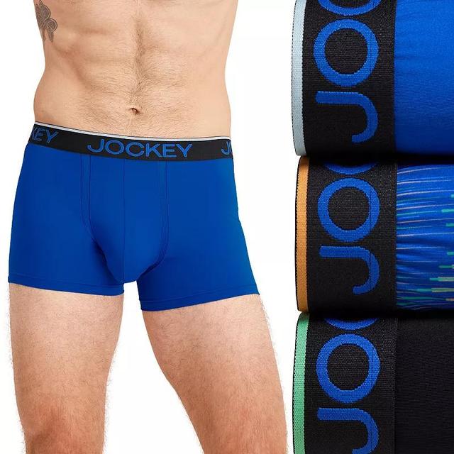 Mens Jockey 3-pack Chafe Proof Pouch Microfiber Trunk Blue Team Product Image