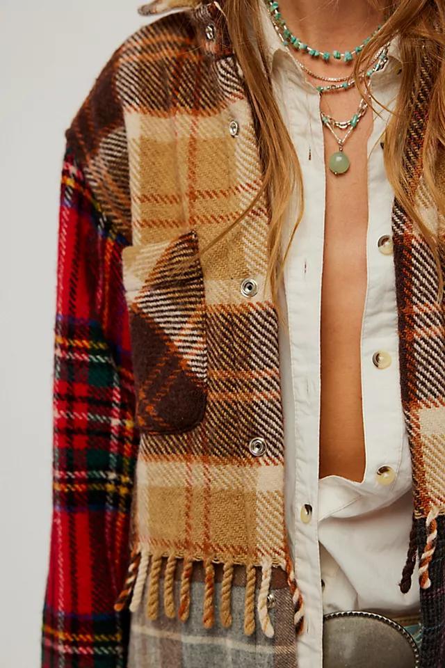 Carleen Fringe Plaid Ardmore Jacket Product Image