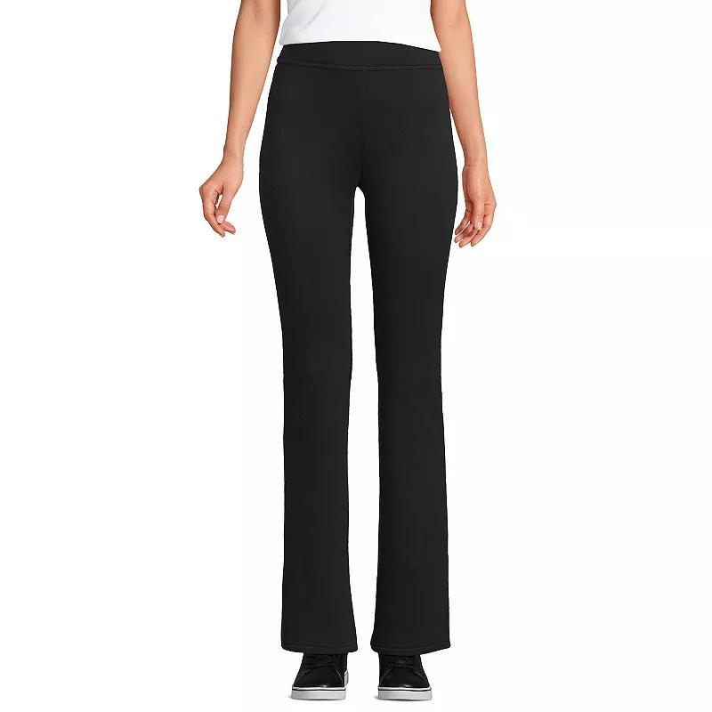 Womens Lands End High Rise Serious Sweats Fleece Lined Bootcut Pants Product Image