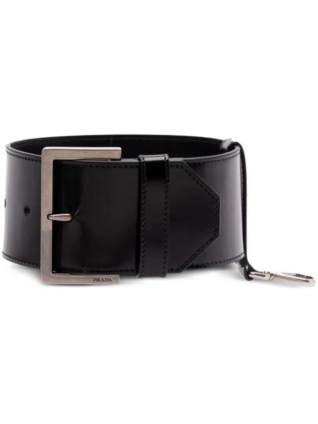 Leather Wrist Strap In Black Product Image