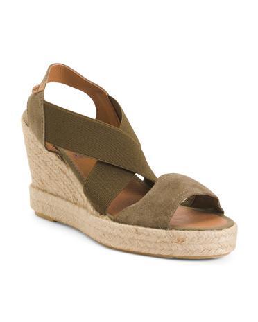 Suede Silvia Multi-band Espadrille Wedge Sandals for Women | Man-Made Sole/Suede Product Image