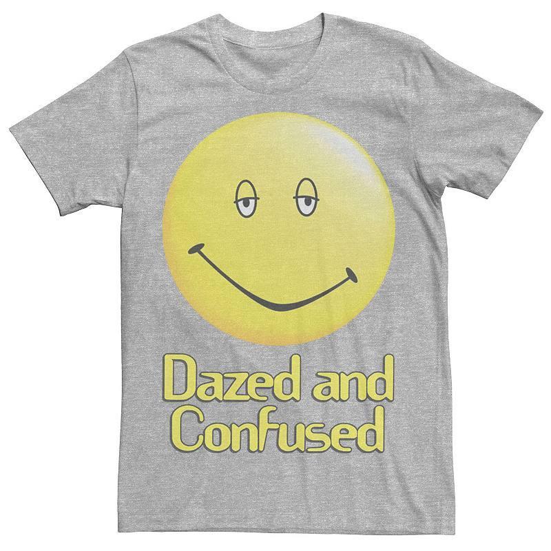 Mens Dazed And Confused Droopy Smiley Face Simple Background Tee Athletic Grey Product Image