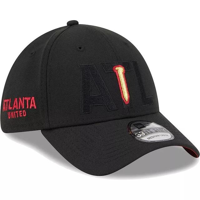 Mens New Era Black Atlanta United Fc Kick Off 39THIRTY Flex Hat Product Image