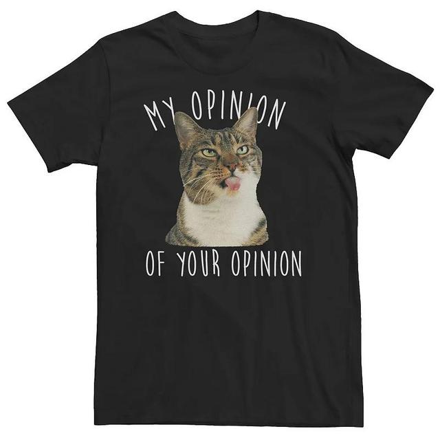 Big & Tall My Opinion Of Your Opinion Cat Portrait Tee, Mens Product Image