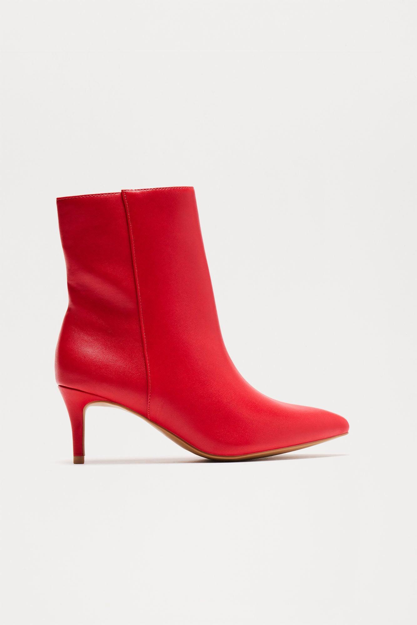 Bryson Heeled Booties - Red Product Image