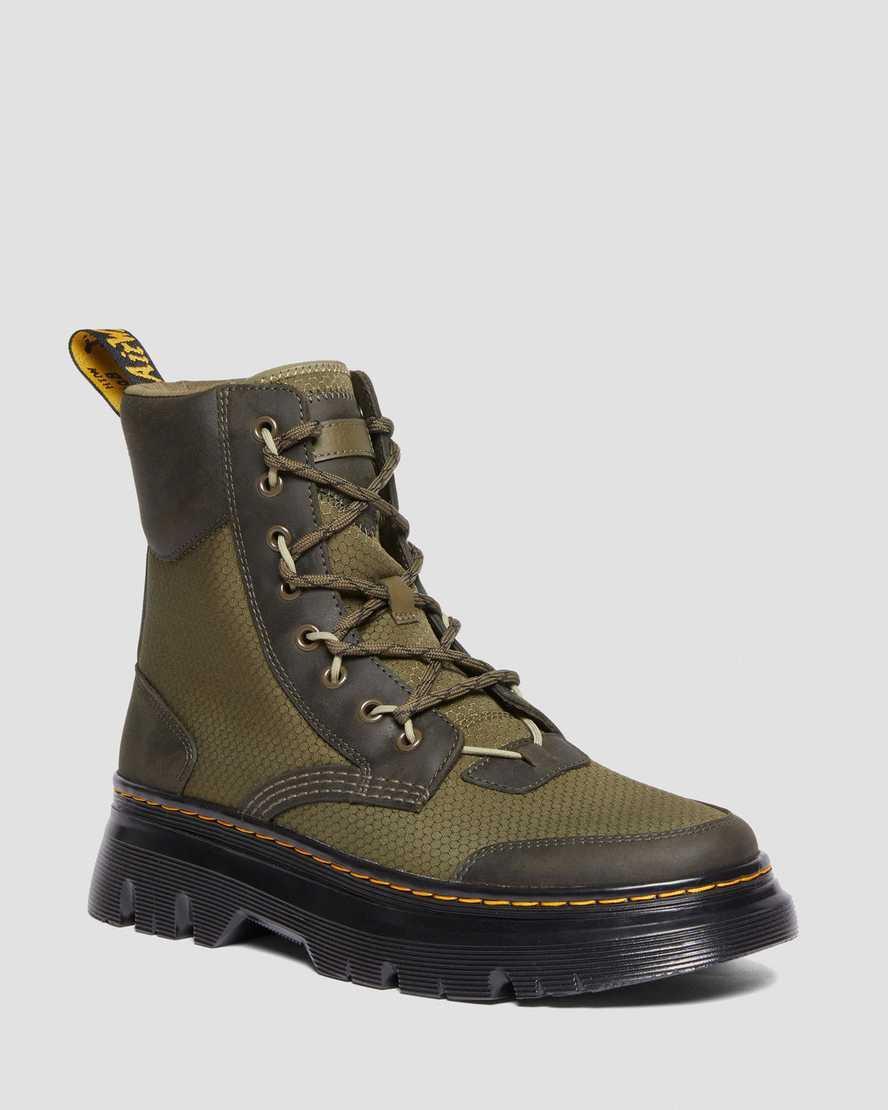 Tarik Leather & Nylon Utility Boots Product Image