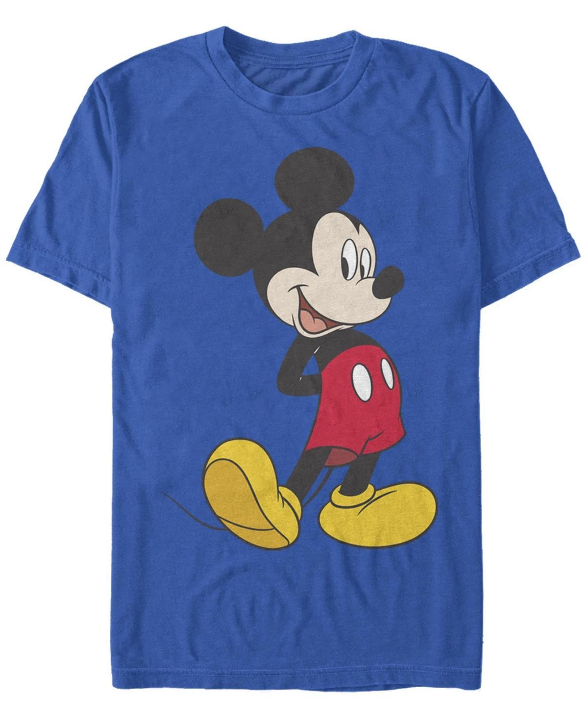 Mens Disney Mickey Mouse Smiling Pose Tee Med Blue Product Image