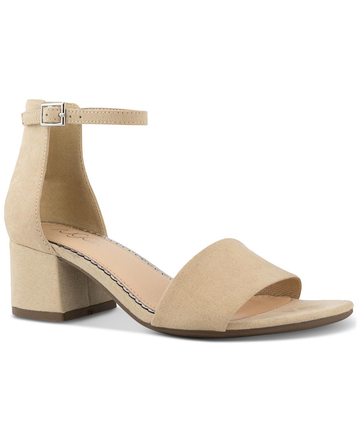 sugar Noelle Womens Block Heel Sandals Dark Beige Product Image