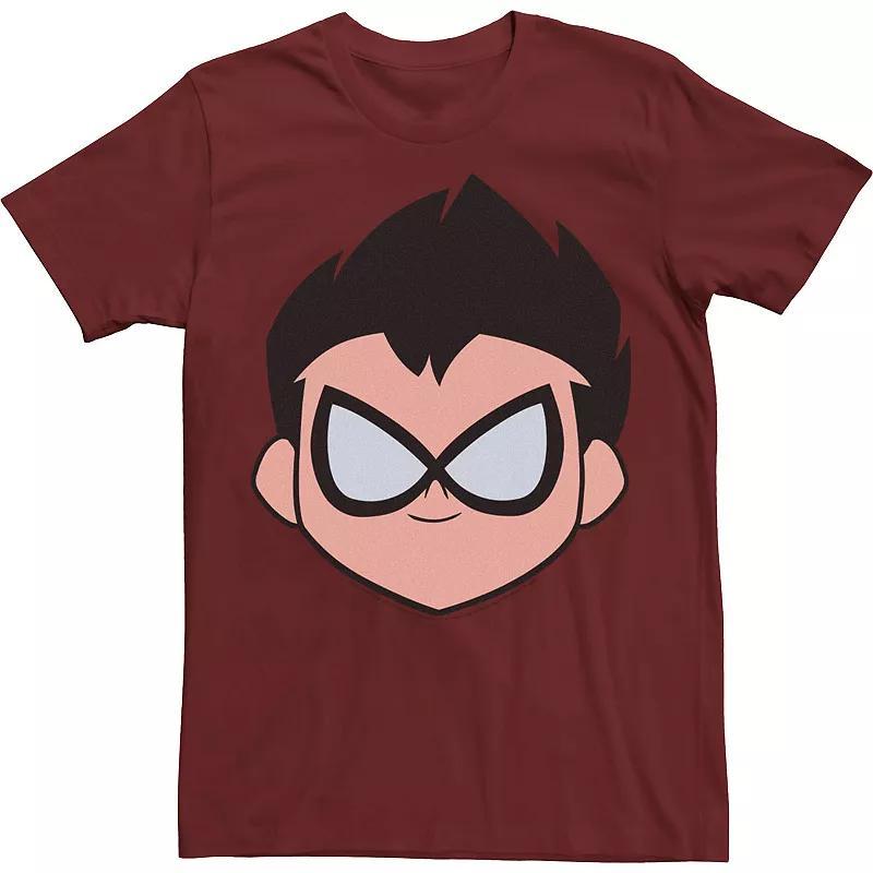 Mens DC Comics Teen Titans Go! Robin Big Face Tee Red Product Image