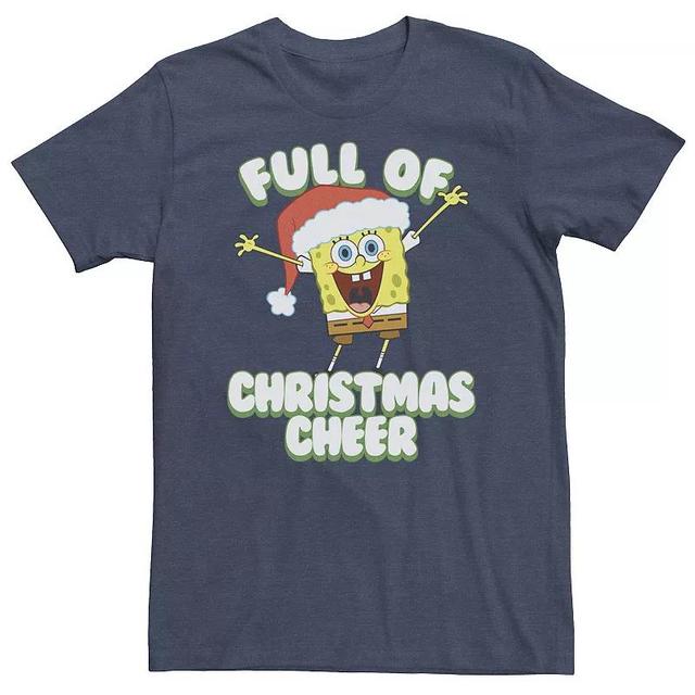 Big & Tall Nickelodeon SpongeBob SquarePants Full Of Christmas Cheer Holiday Tee, Mens Product Image