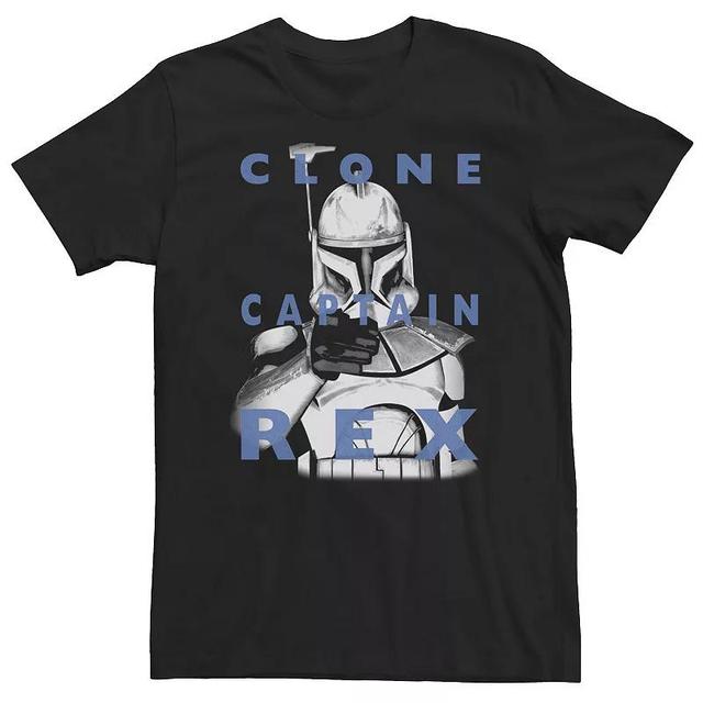 Big & Tall Star Wars: Clone Wars Clone Captain Rex Text Overlay Tee, Mens Product Image