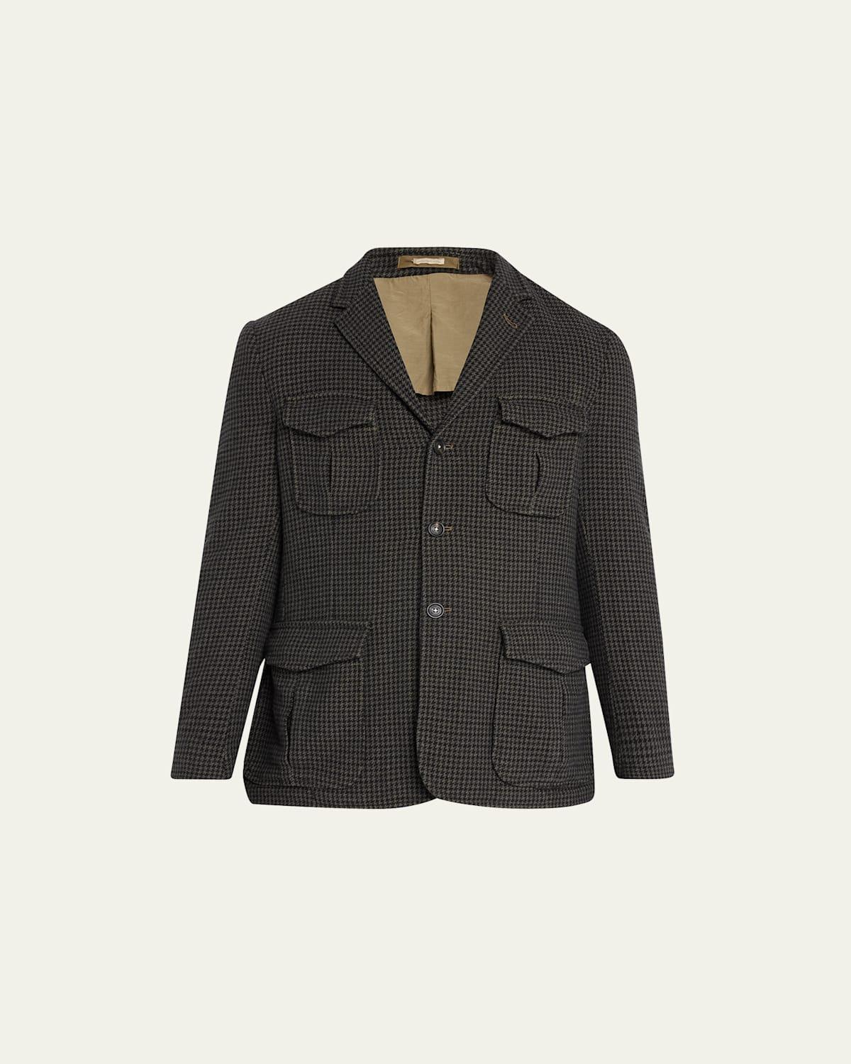 Mens Houndstooth Sahariana Jacket Product Image