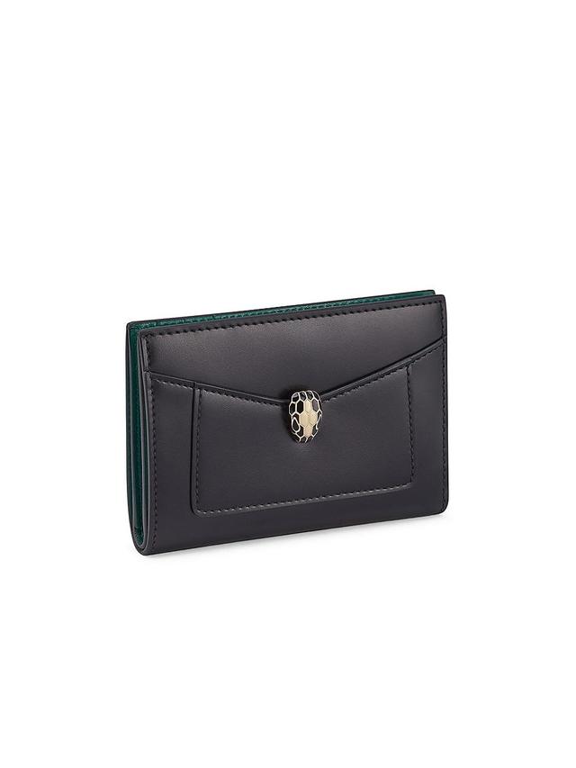 Womens Serpenti Forever Leather Card Holder Product Image