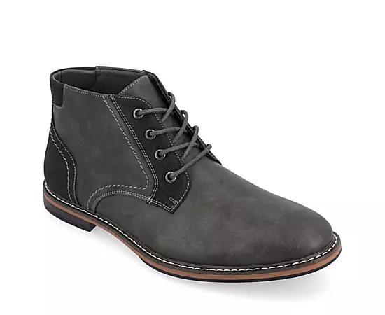 Vance Co. Franco Mens Plain Toe Chukka Boots Grey Product Image