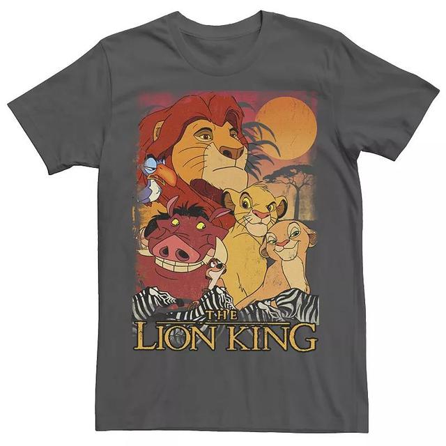 Disneys The Lion King Happy Group Shot Poster Mens Tee Grey Product Image