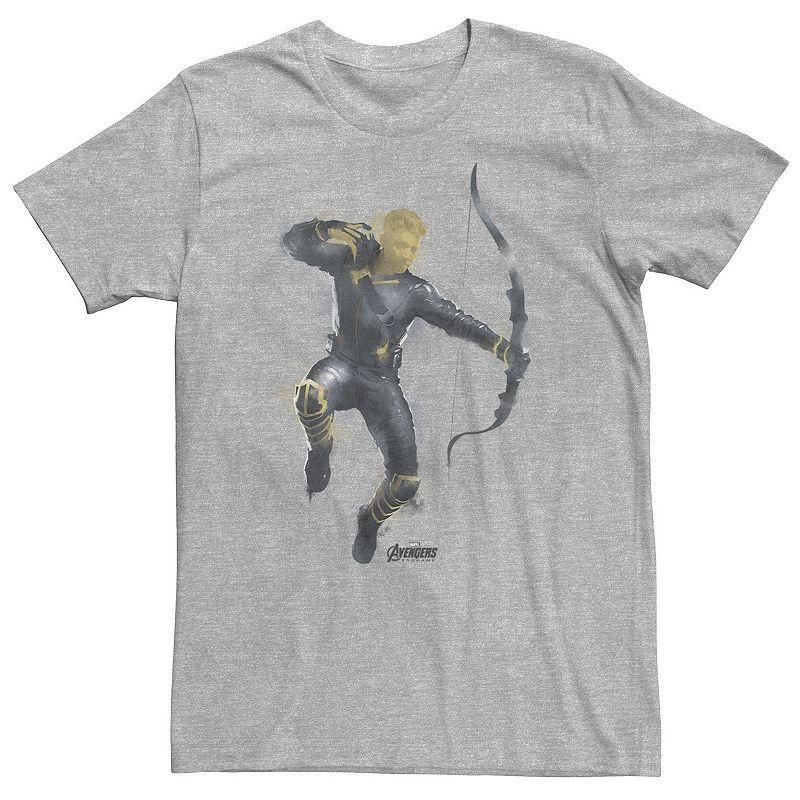 Big & Tall Marvel Avengers Endgame Haweye Spray Paint Tee, Mens, Size: 3XL, Med Grey Product Image