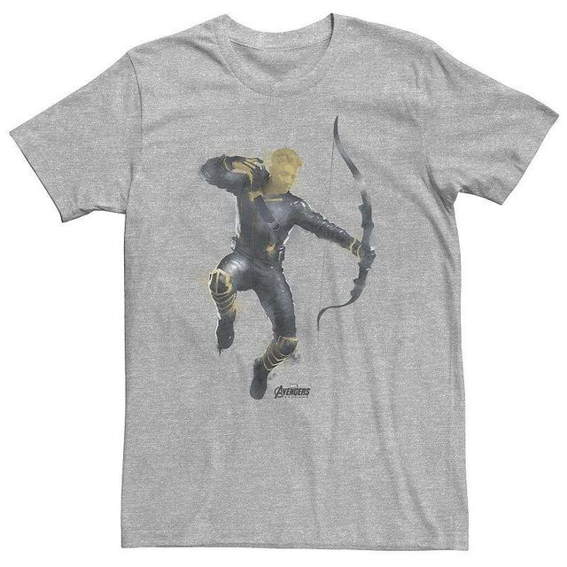 Big & Tall Marvel Avengers Endgame Haweye Spray Paint Tee, Mens Athletic Grey Product Image