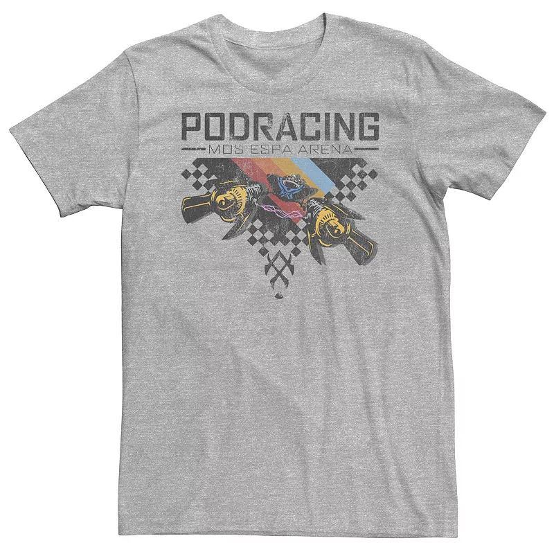 Big & Tall Star Wars Pod Racing Mos Espa Arena Tee, Mens Athletic Grey Product Image