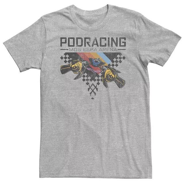 Big & Tall Star Wars Pod Racing Mos Espa Arena Tee, Mens Athletic Grey Product Image