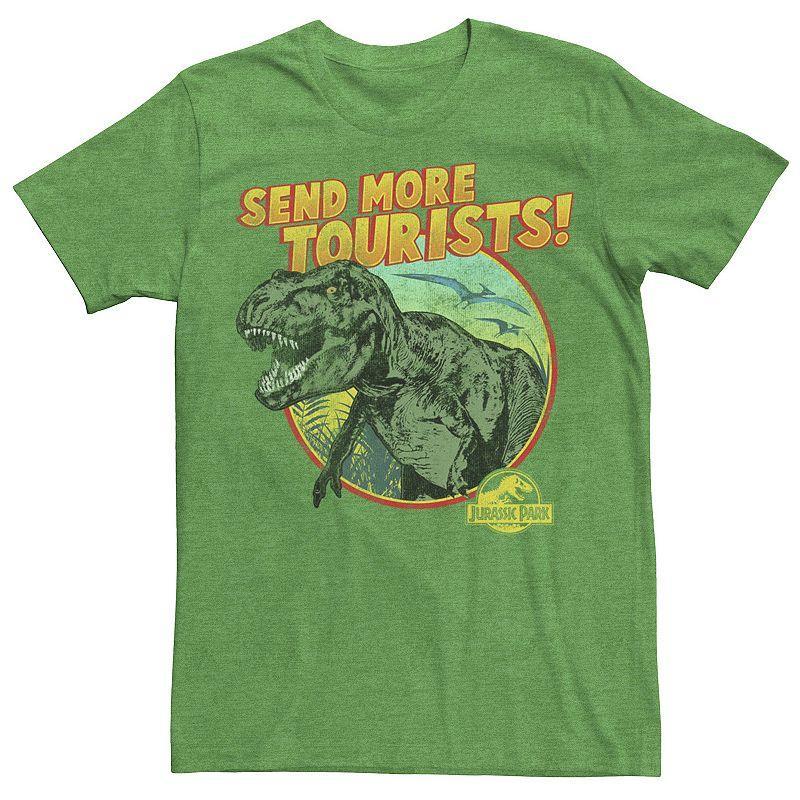 Mens Jurassic Park T-Rex Send More Tourists Tee Kelly Grey Product Image