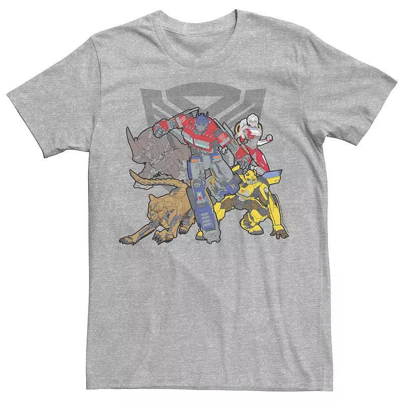 Big & Tall Transformers Rise of the Beasts Autobots Team Logo Tee, Mens Athletic Grey Product Image