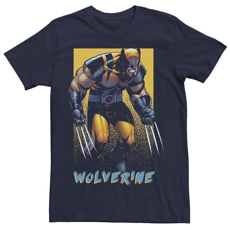 Mens Marvel X-Men Wolverine Classic Color Pop Tee Blue Product Image