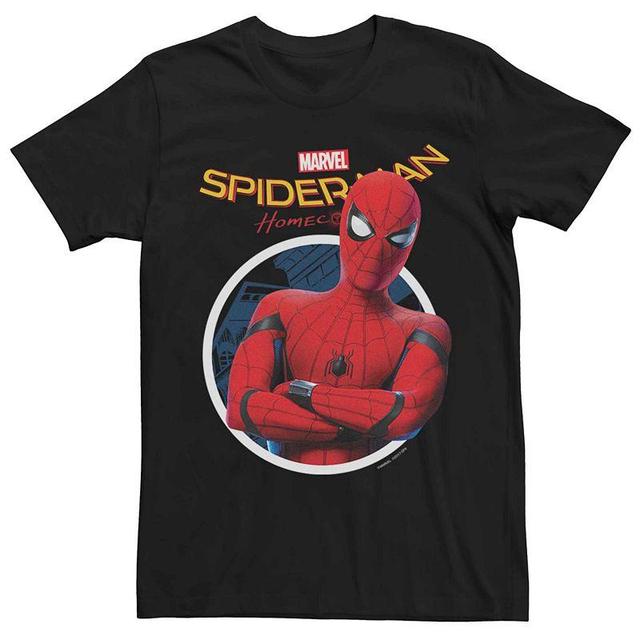 Mens Marvel Spider-Man Attitude Portrait Tee Black Product Image