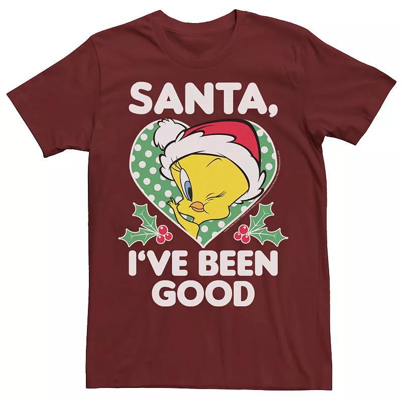 Mens Looney Tunes Christmas Tweety Santa Ive Been Good Tee Kelly Grey Product Image